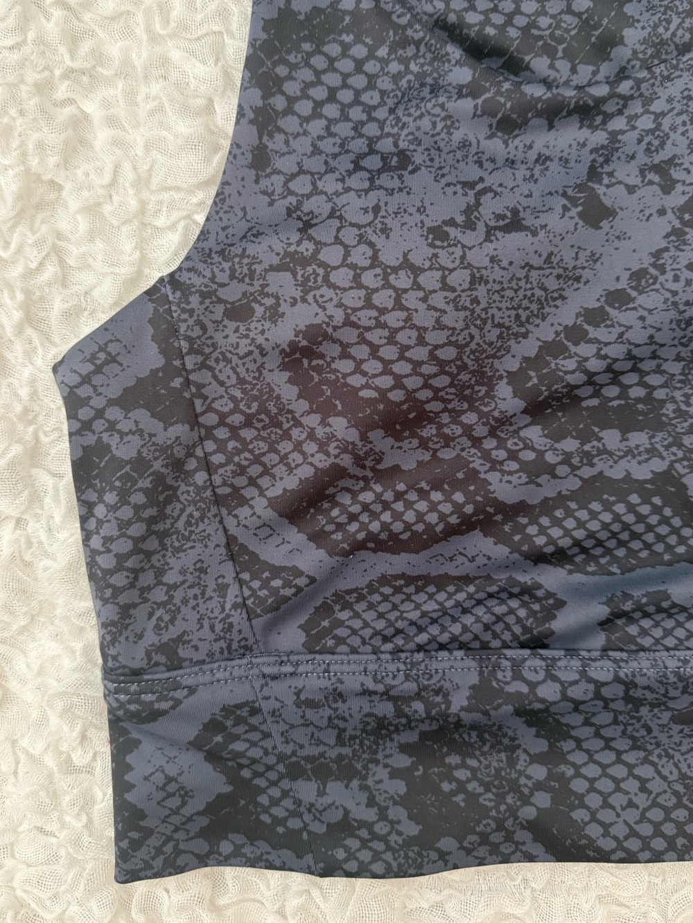 Black Snake-Print Racerback Cropped Tank - Picture 4 of 8